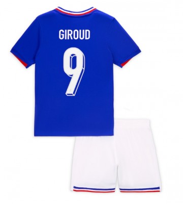 Frankrig Olivier Giroud #9 Replika Babytøj Hjemmebanesæt Børn EM 2024 Kortærmet (+ Korte bukser)